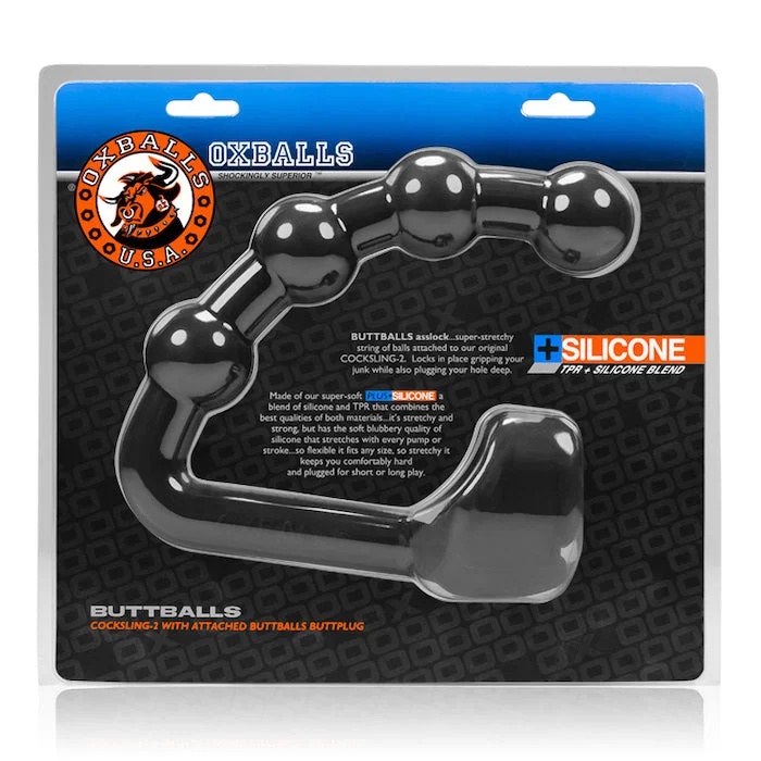 Non-allergic anal toys-OxBalls ''Buttballs'' Asslock Cocksling