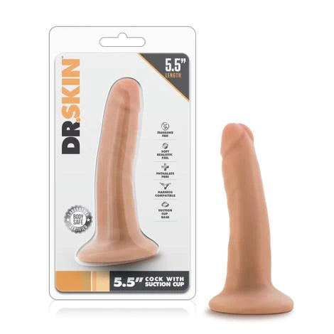 thick rubber purple dildo-Dr Skin Cock Realistic Dildo 5.5" by Blush Novelties