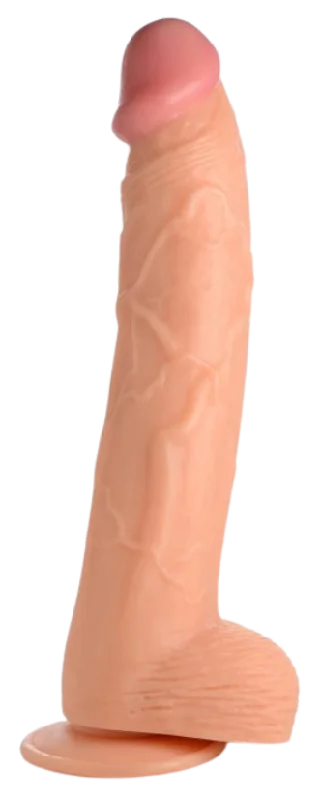 thick rubber curved dildo-Realistic Dildo - 11.75 Inches