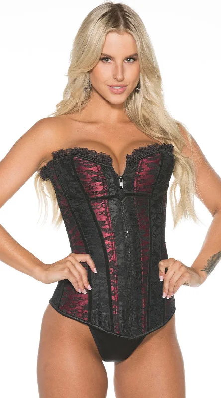 corset for midsection shaping-Snatch Me Up Satin Corset Set