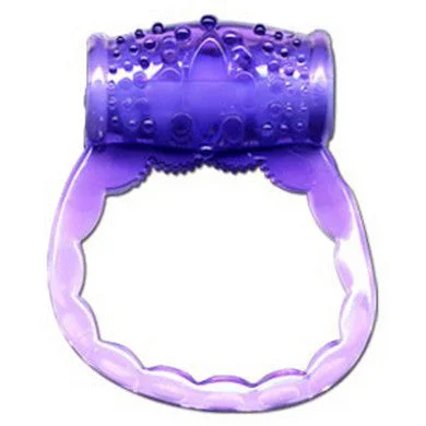 cock ring with latex-free vibes-Purple Vibrating Cock Ring