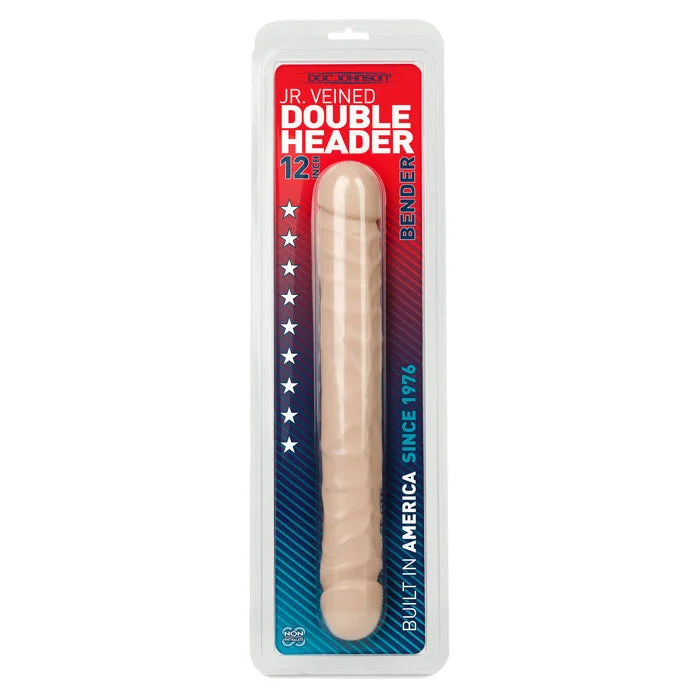 firm rubber curved dildo-Double Header Bender Double Dildo 12" by Doc Johnson