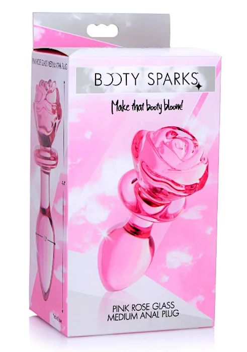 Anal toys for bold feels-Booty Sparks ''Pink Rose'' Plug -Medium