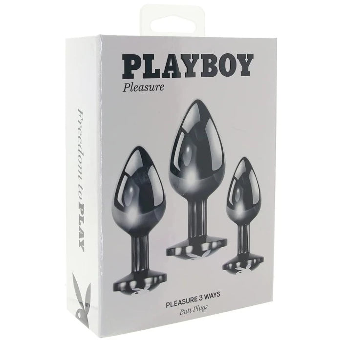 Anal toys for slow calm-Playboy ''Pleasure 3 Ways'' Butt Plug Set