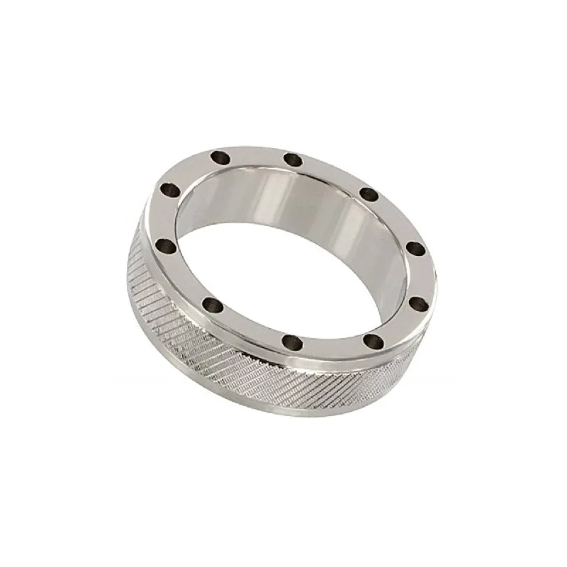 cock ring for balanced fun-Shots Steel Cool And Knurl Cockring 6.3cm Silver