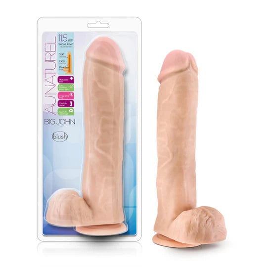 vibrating glass violet dildo-Dildo - Blush Novelties - Au Naturel Big John - 11.5 Pouces