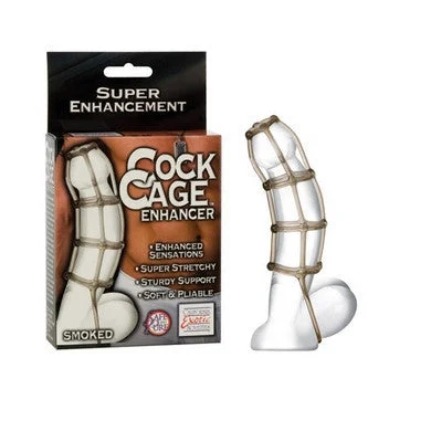 cock ring for core strength-Cock Cage Enhancer - Smoked