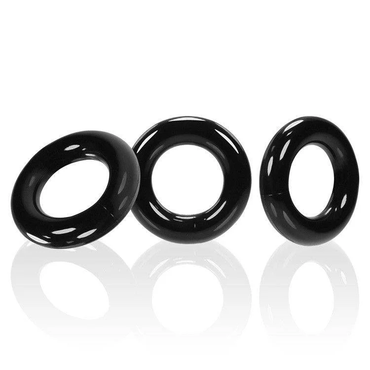 cock ring for newbie joy-Willy Rings 3-Pack Cockrings  Black