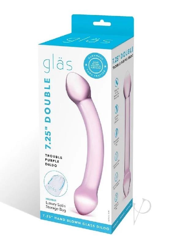 realistic glass matte dildo-Double Trouble Purple Dildo