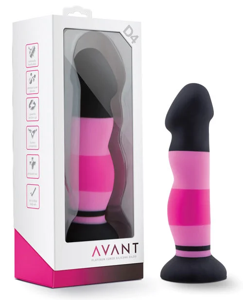 veined silicone thin dildo-Blush Avant D4 Silicone Dildo - Sexy in Pink