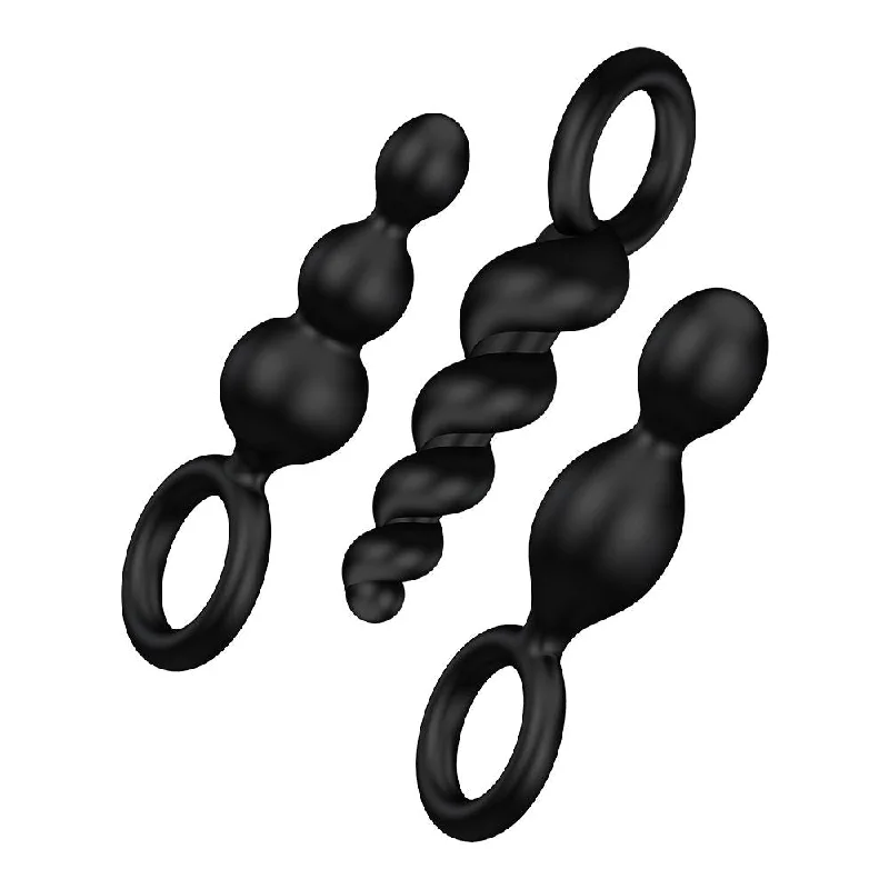 Anal toys with tight joy-Satisfyer Booty Call Set Of 3 Black Anal Plugs