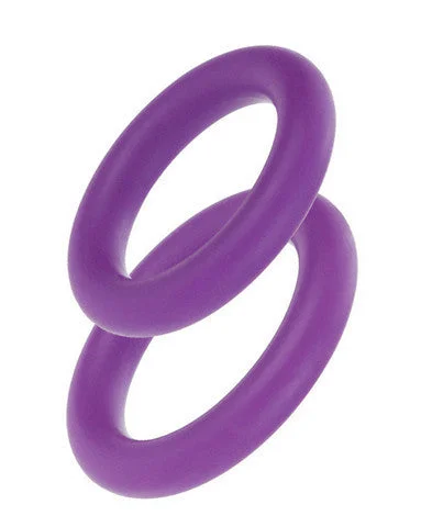 cock ring with carry case-Nick Hawk Gigolo Silicone Stay Hard Rings - Purple