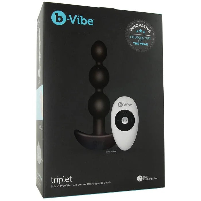 Anal toys for strong thrills-B-Vibe ''Triplet'' Remote Control Vibrating Plug