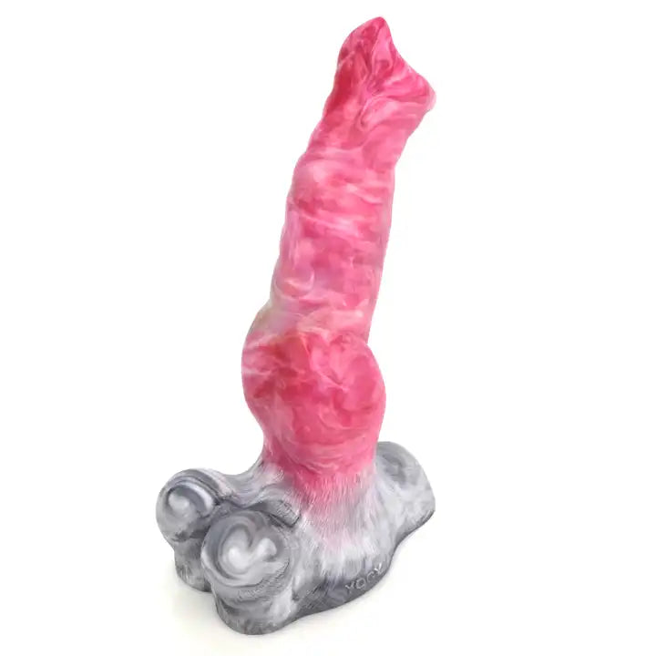 fantasy glass curved dildo-Silicone K9 Werewolf Dildo