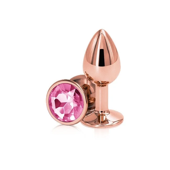 Anal toys with fine calm-Rear Assets - Rose Gold - Small -Pink