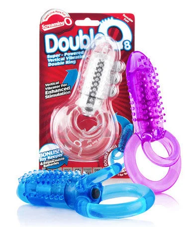 cock ring with safe play-The Screaming O Double 8 - Assorted Colors