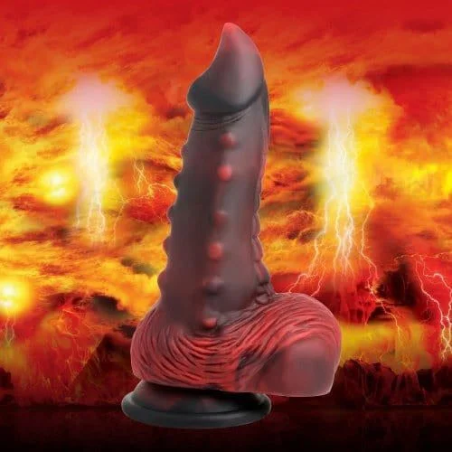 firm glass silver dildo-Dildo - Creature Cocks - Lava Demon-7,8 pouces