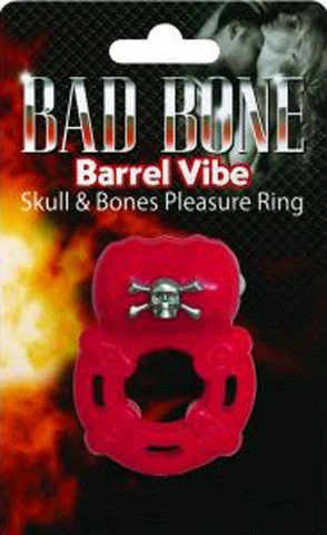 cock ring for first play-Bad Bone Barrel Vibe - Red