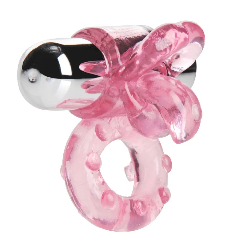 cock ring for starter fun-Lick Her Pierced Tongue Vibrating Cock  Ring - Pink