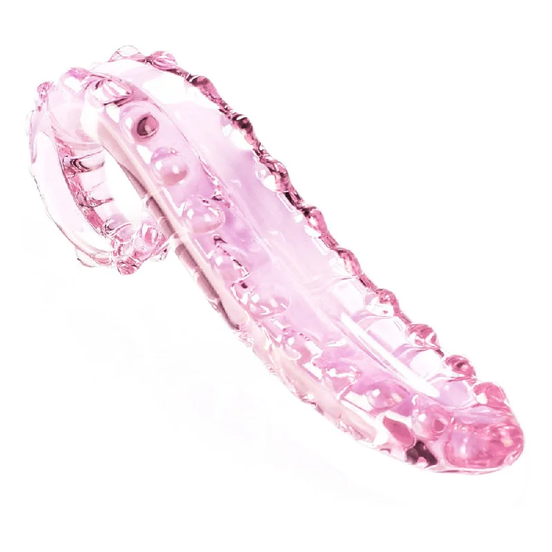 Anal toys with bold lines-Pink Anal Tentacle Glass Dildo