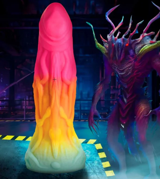 vibrating rubber thin dildo-Creature Cocks Shape Shifter Alien Silicone Dildo