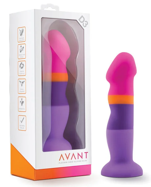 bumpy glass purple dildo-Blush Avant D3 Silicone Dildo - Summer Fling