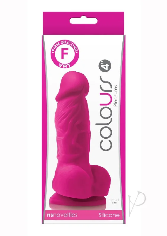 veined rubber red dildo-Colours Pleasures 4 Dildo Pink