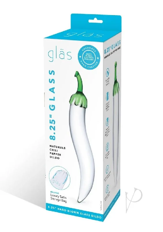 thin silicone pink dildo-Glass Naturals Chili Pepper Dildo