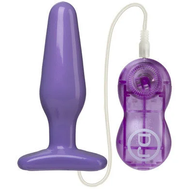 Anal toys with plush touch-Pretty Ends Vibrating Anal  Plug - Medium - Lavender