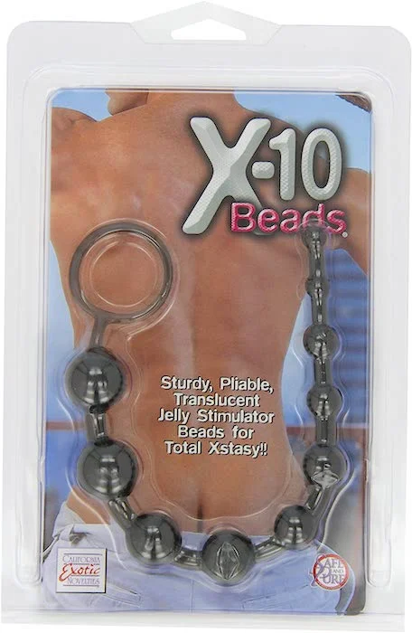 Anal toys for full depth-Calex ''X-10'' Anal Beads -Black