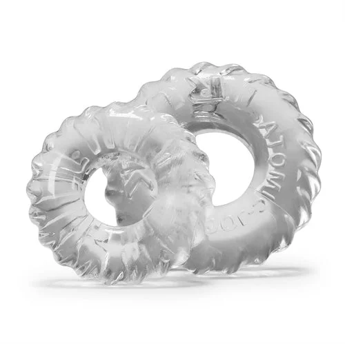 cock ring for newbie vibes-Truckt 2 Piece Cockring Set Atomic Jock - Clear