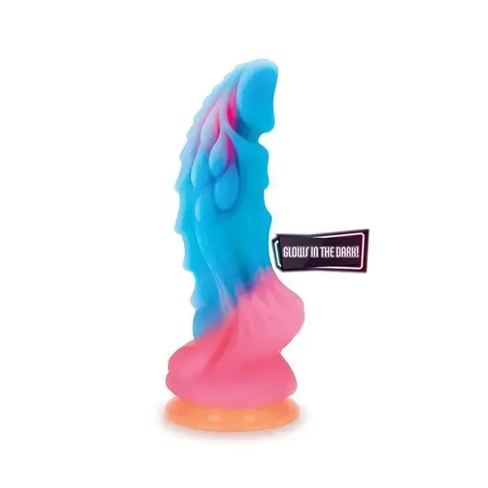 vibrating glass thick dildo-Alien Nation Glow Dragon Dildo - Glow In The Dark Dildo