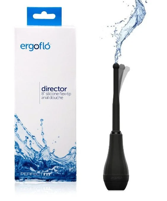 Anal toys for sneaky fun-Ergoflo Director 8" Silicone Flex-Tip Anal Douche