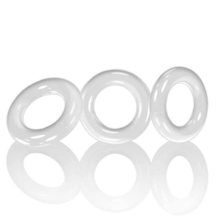 cock ring for muscle joy-Willy Rings 3-Pack Cockrings  White