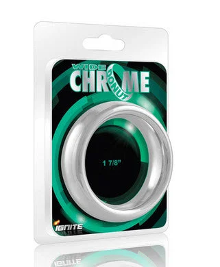 cock ring with tiny case-Wide Chrome Donut  Old Number Sp004