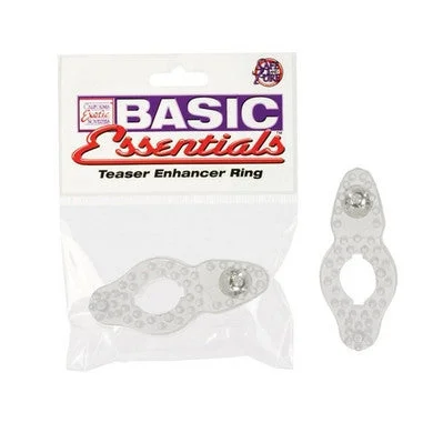 cock ring for fun experiments-Basic Essentials Teaser Enhancer Ring - Clear