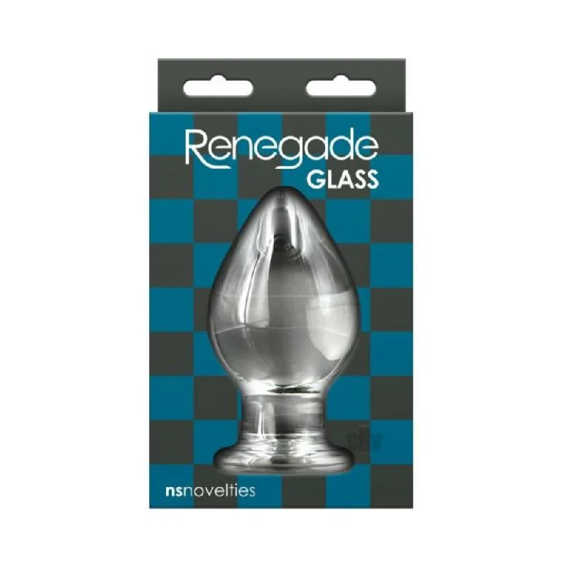 Anal toys with tidy joy-Renegade Glass Knight Anal Plug - Clear