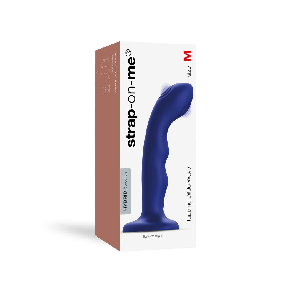 smooth rubber lifelike dildo-Wave Tapping Dildo by Strap-On-Me