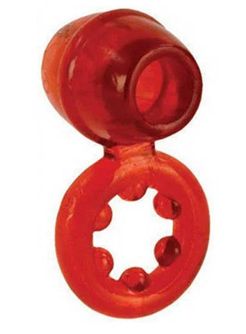 cock ring with small vibes-Dual Support Magnum Ring - Red