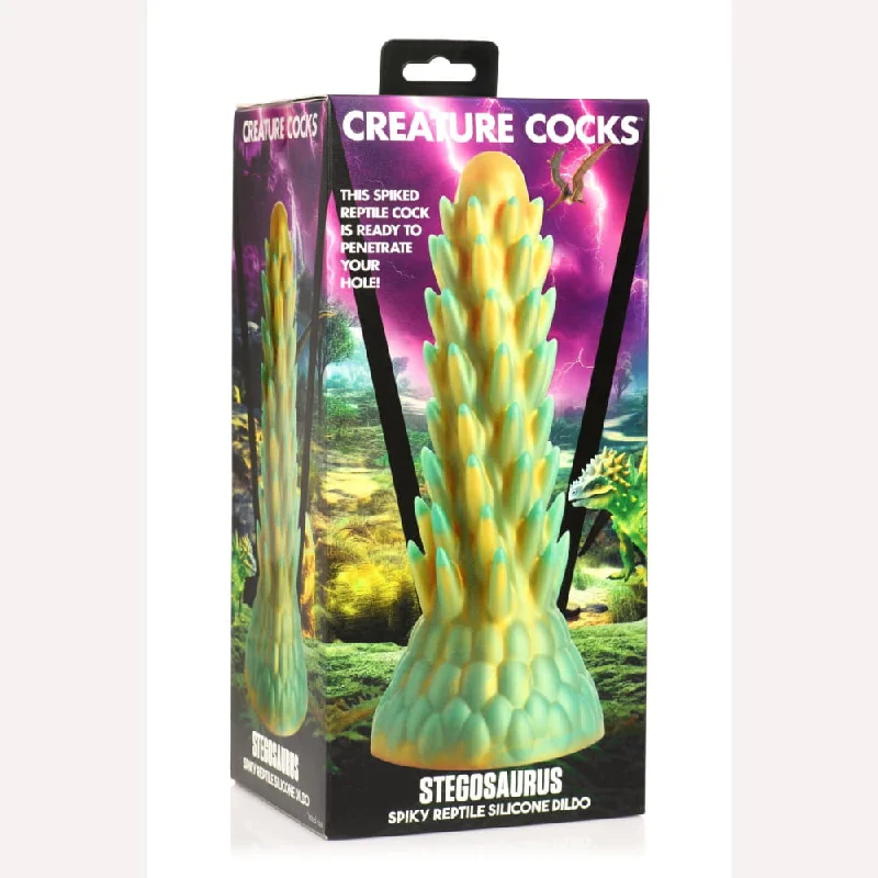 bumpy rubber textured dildo-Creature Cocks Stegosaurus Spiky Reptile Dildo