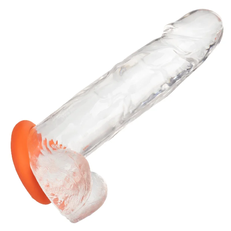 cock ring with sleek play-Alpha Liquid Silicone Prolong Large Ring - Orange