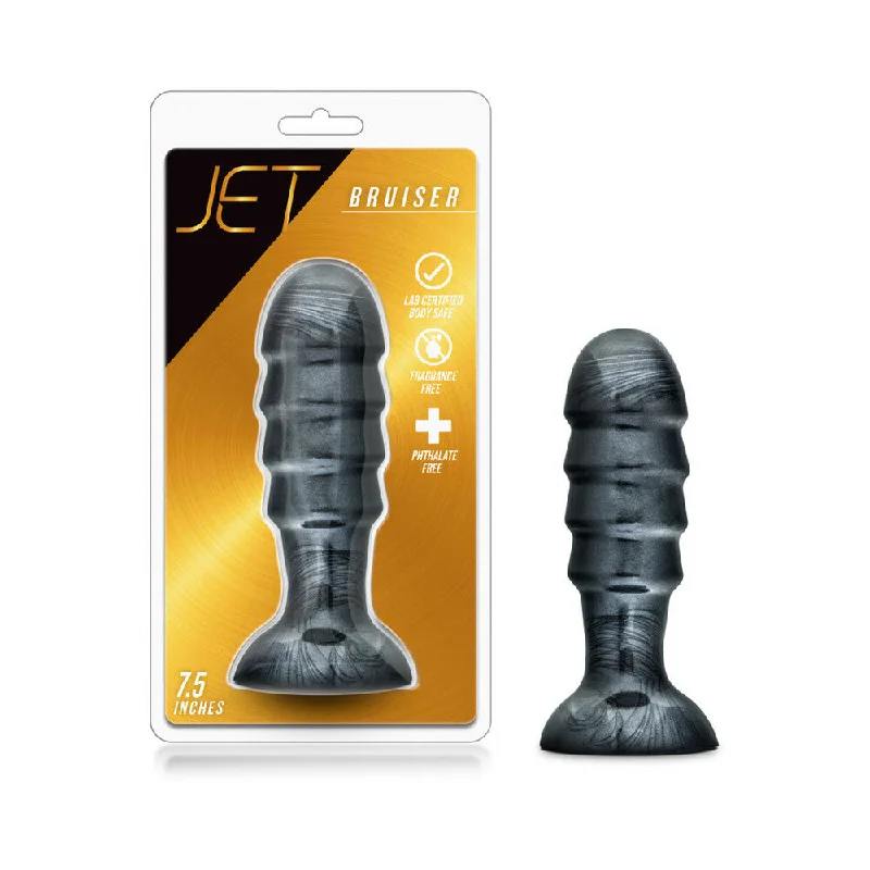 Anal toys for sexy thrill-Blush Jet Bruiser 7.5 in. Anal Plug Carbon Metallic Black