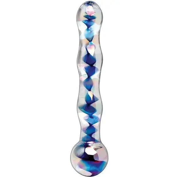 smooth glass violet dildo-Icicles No. 8 Hand Blown Glass Dildo