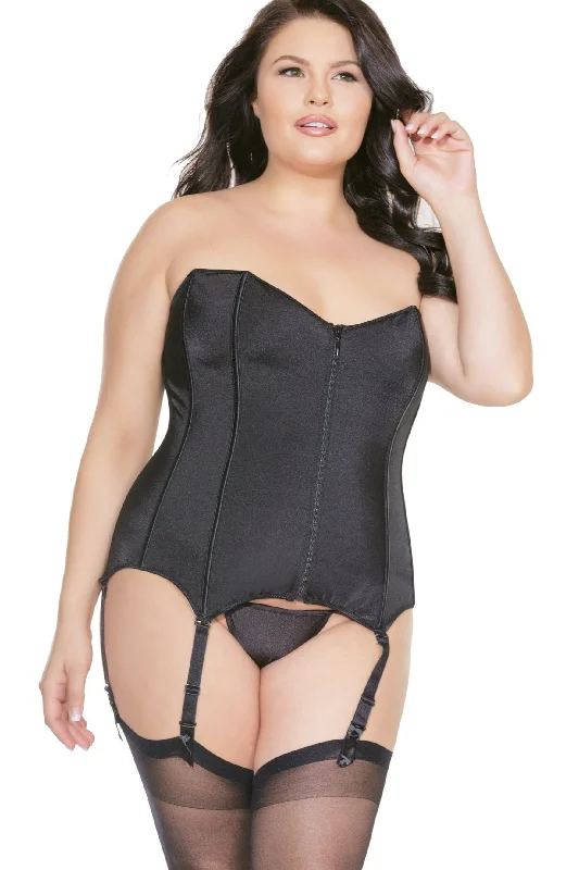 corset for silhouette shaping-Fully Boned Knit Corset | Plus Size