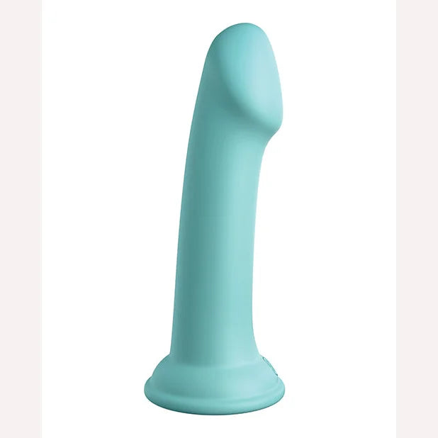 veined rubber smooth dildo-Dillio Platinum 6in Big Hero Teal