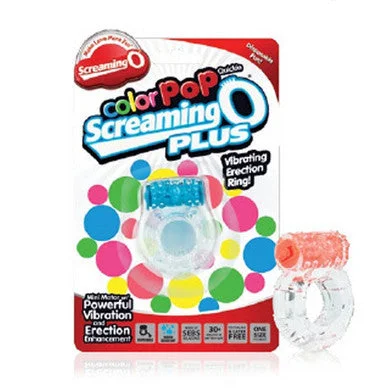 cock ring with small play-Color Pop Quickie Screaming O  Plus - Assorted Colors - 12 Count Box