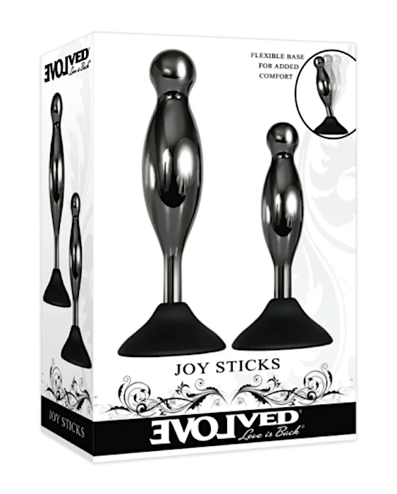 Anal toys for deep thrill-Evolved ''Joy Sticks'' 2 Pc Anal Plug Set