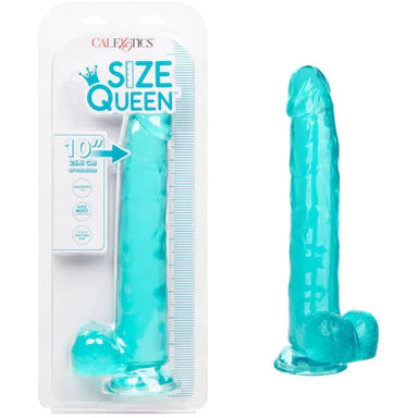 bumpy silicone textured dildo-Size Queen Dildo 10" by Cal Exotics