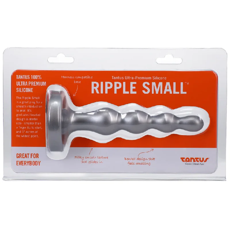 Anal toys for touch calm-Tantus Ripple Small 8 in. Anal Beads Dildo Firm Silver