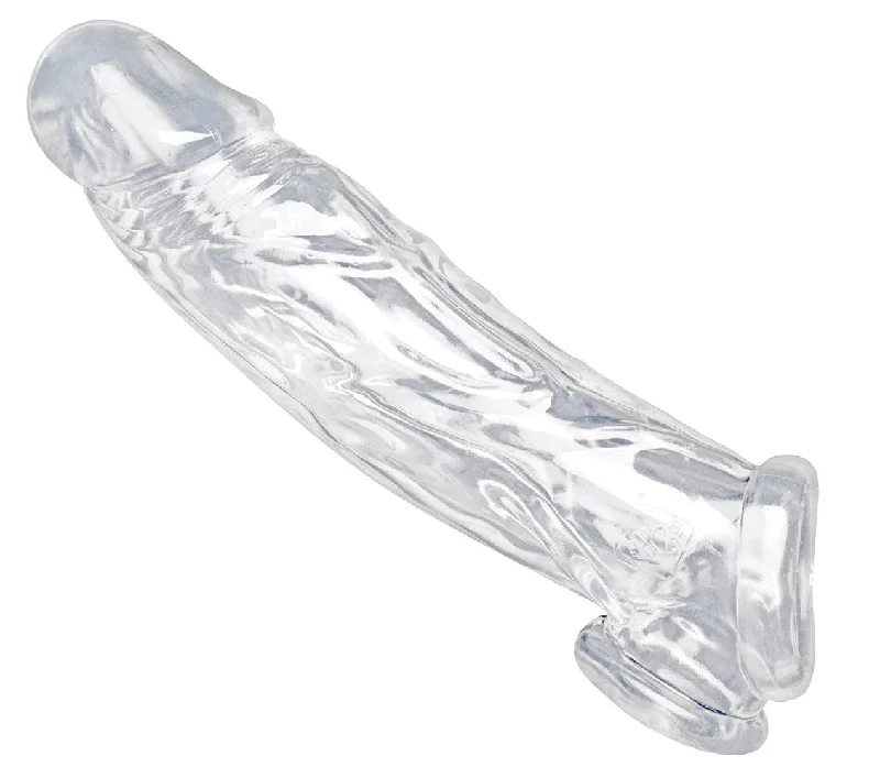 cock ring for starter joy-Realistic Clear Penis Enhancer and Ball Stretcher